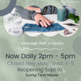 Aug30 2021 Hours Tarot SunnyJ — SunnyJ tarot, Sun Pixies from Dixie