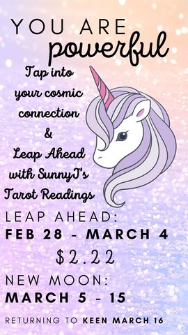 Feb29 March4 — SunnyJ tarot, Sun Pixies from Dixie