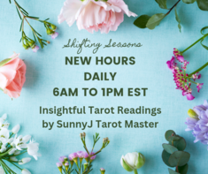 NewHours April2023 Tarot SunnyJ — SunnyJ tarot, Sun Pixies from Dixie