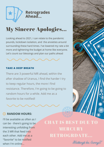 RandomHoursFlyer — SunnyJ tarot, Sun Pixies from Dixie
