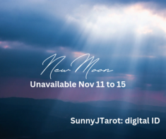 newmoon nov2023 — SunnyJ tarot, Sun Pixies from Dixie